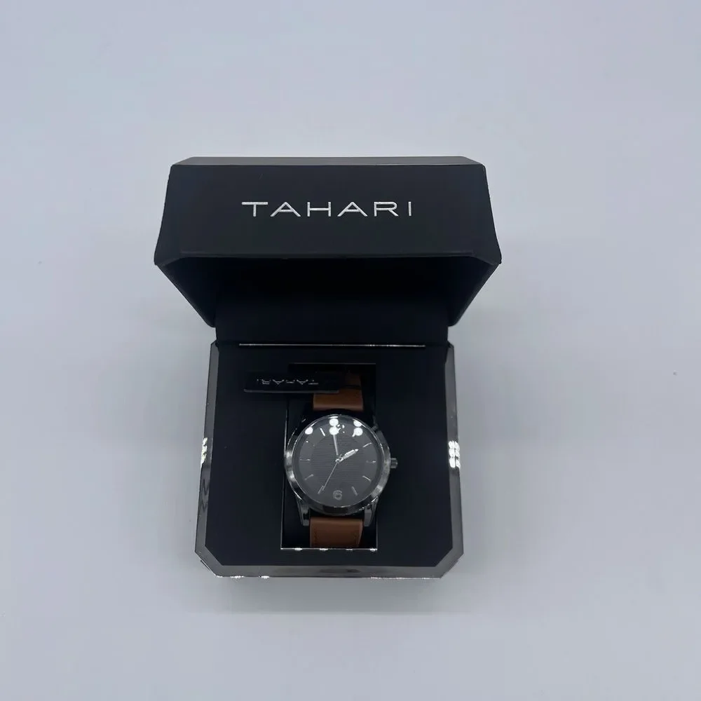 NEW Tahari‎ Watch Leather Band Watch